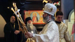 Bishop Matthias, the leader of the Chicago diocese of the Orthodox Church in America, at a recent service. (Orthodox Church of America)