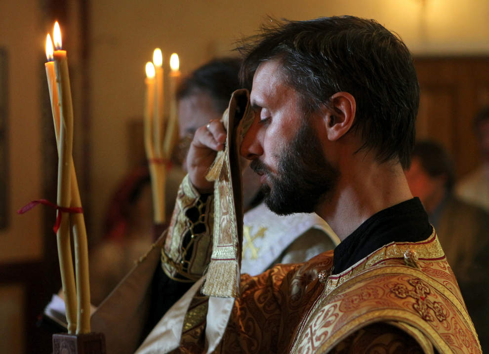 Then-Deacon Daniel MacKay was featured in a 2010 article in The Register-Guard Oregon Life section called “Spiritual Quest,” at a time when he was leaving Eugene temporarily for Pennsylvania to study for the Serbian Orthodox priesthood. (Paul Carter/The Register-Guard, 2010)