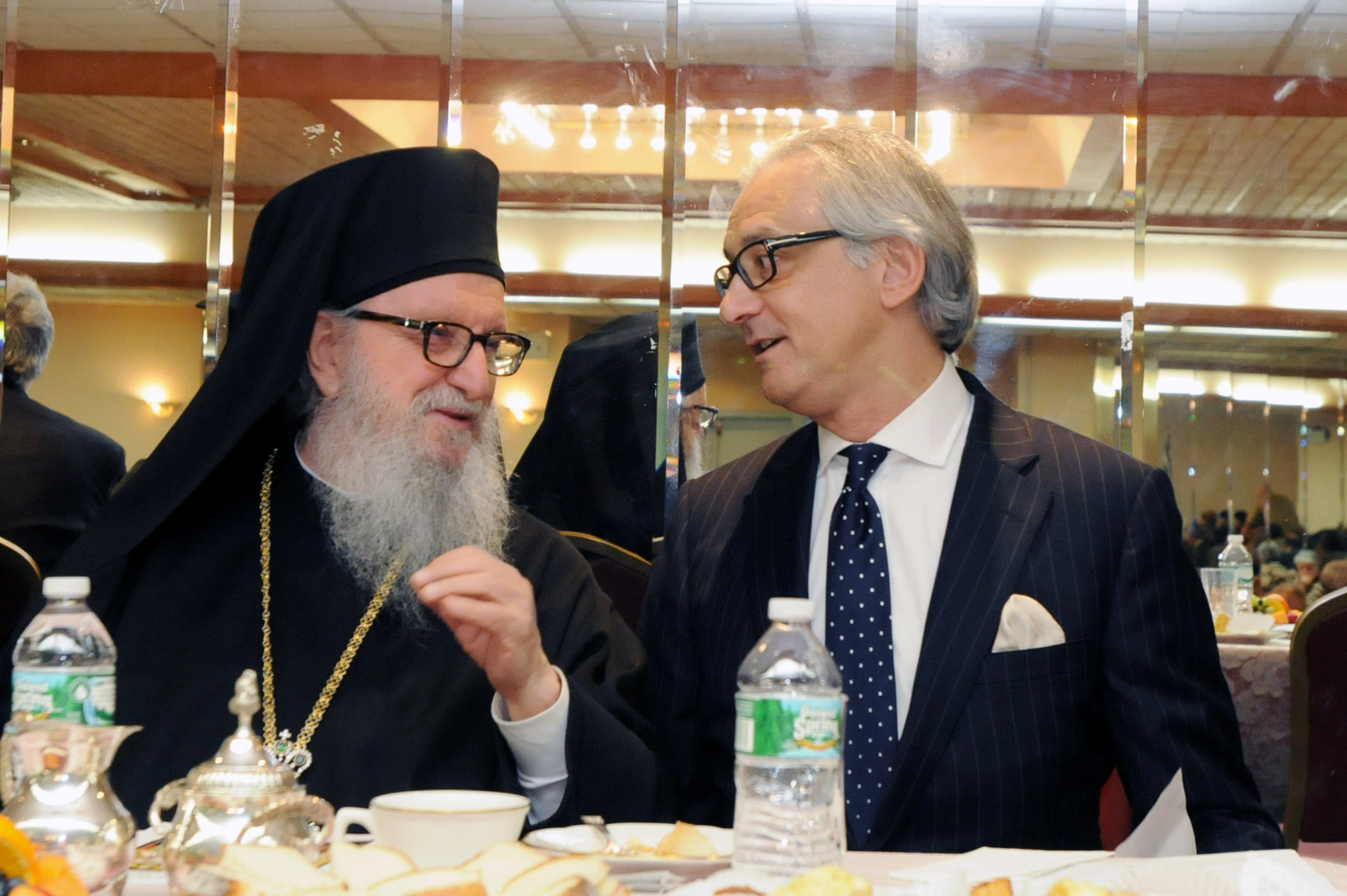 George Tsandikos with His eminence Archbishop Demetrios of America