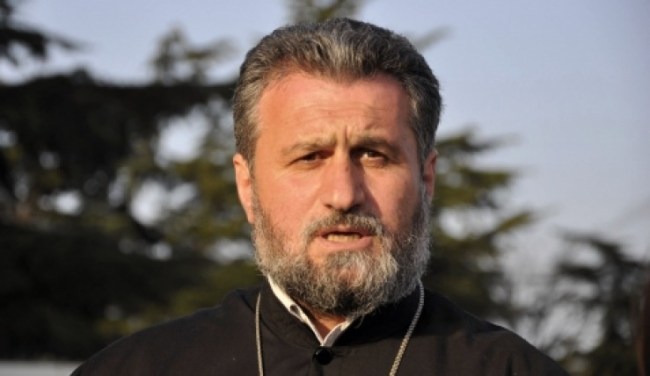The Patriarch’s secretary, Mikael Botkoveli, who resigned from his post after Okhanashvili accused him of lying