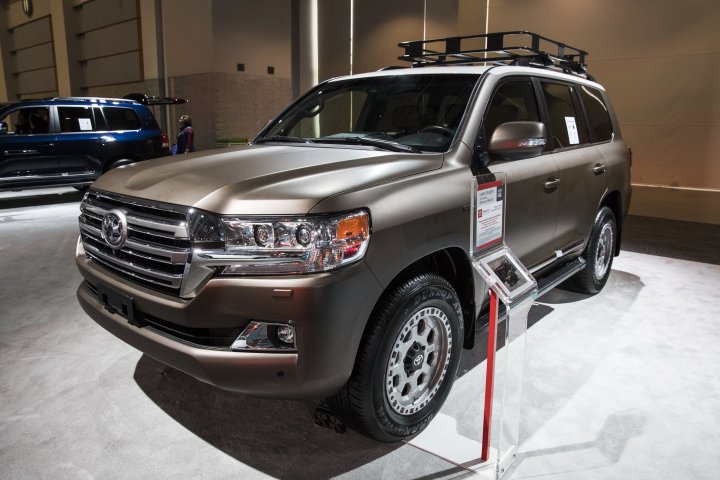 A 2017 Toyota Land Cruiser at the 2017 Washington Auto Show in Washington, USA on February 3, 2017.  Samuel Corum/Anadolu Agency—Getty Images