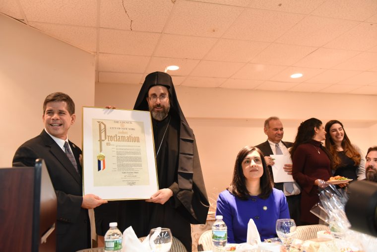 FILE - Fr. Gerasimos Makris was honored on his tenth year pastoral anniversary at Holy Cross parish in Brooklyn New York