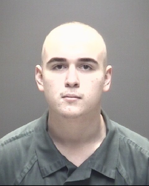 This undated photo provided by the Galveston County Jail on Thursday, Aug. 9, 2018 shows Dimitrios Pagourtzis. On Thursday, a grand jury indicted the teenage student accused of fatally shooting 10 people at the Houston-area Santa Fe High School. (Galveston County Jail via AP)
