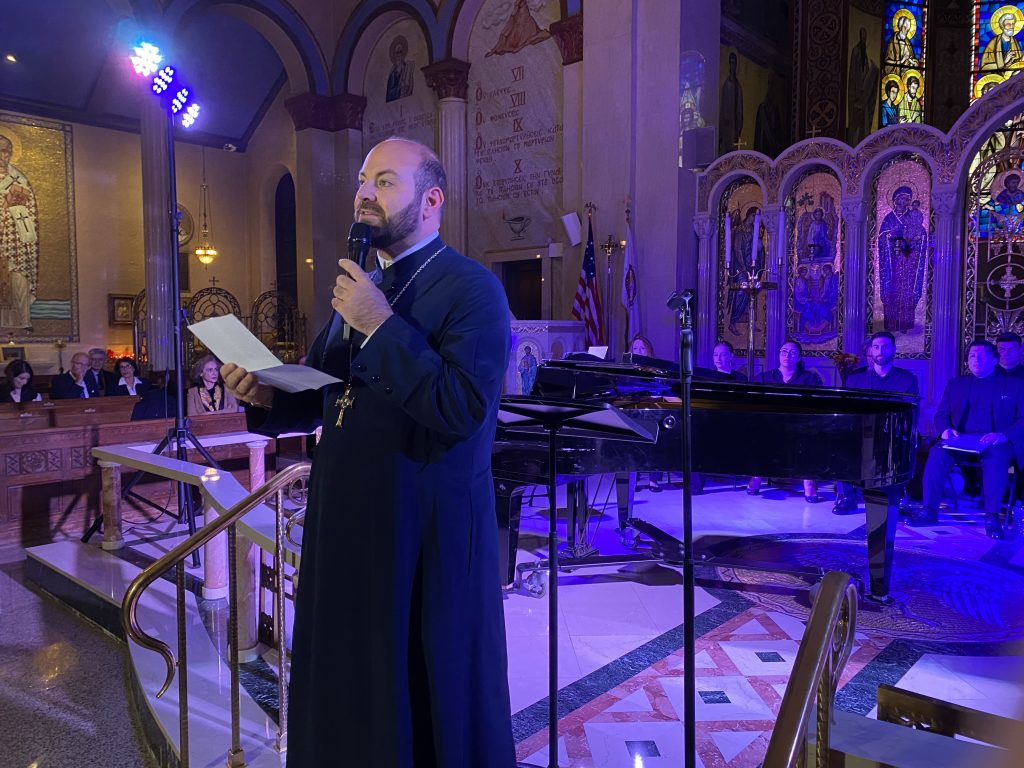 V. Rev. Archimandrite Chrysostomos Gilbert, Dean of the Archdiocesan Cathedral of the Holy Trinity in New York. Photo by Eleni Sakellis