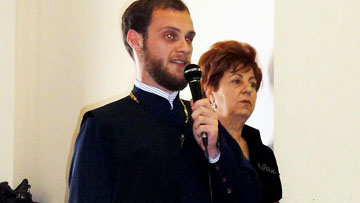 The Reverend Prokopios Kanavas, foreground.