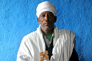 The priest, Melakesina, is head of the Ethiopian Orthodox Church in Kobo district. Photo: UN Women/Kristin Ivarsson