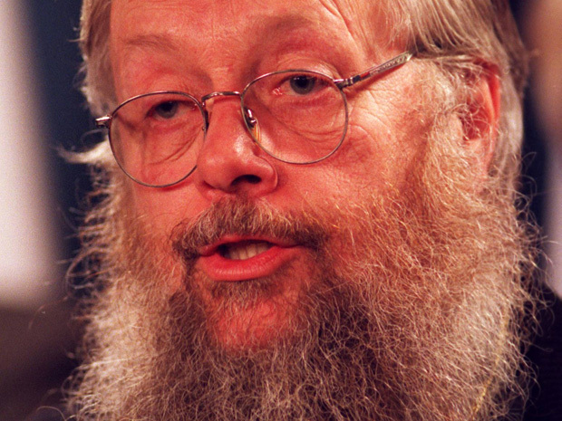 Archbishop Seraphim Storheim — the Canadian head of the Orthodox Church in America —speaks at Parliament Hill in Ottawa in this April 15, 1999 file photo. Storheim is accused of sexually assaulting two pre-teen brothers during a visit to his home 30 years ago. Pat McGrath / Ottawa Citizen