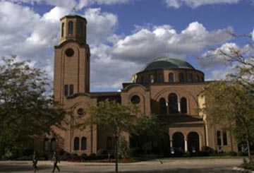  Annunciation Greek Orthodox Cathedral at 555 N. High St., built in 1990 in traditional Byzantine style, welcomes U.S. church dignitaries for its weekend centennial celebration. Thomas Levinson | DISPATCH